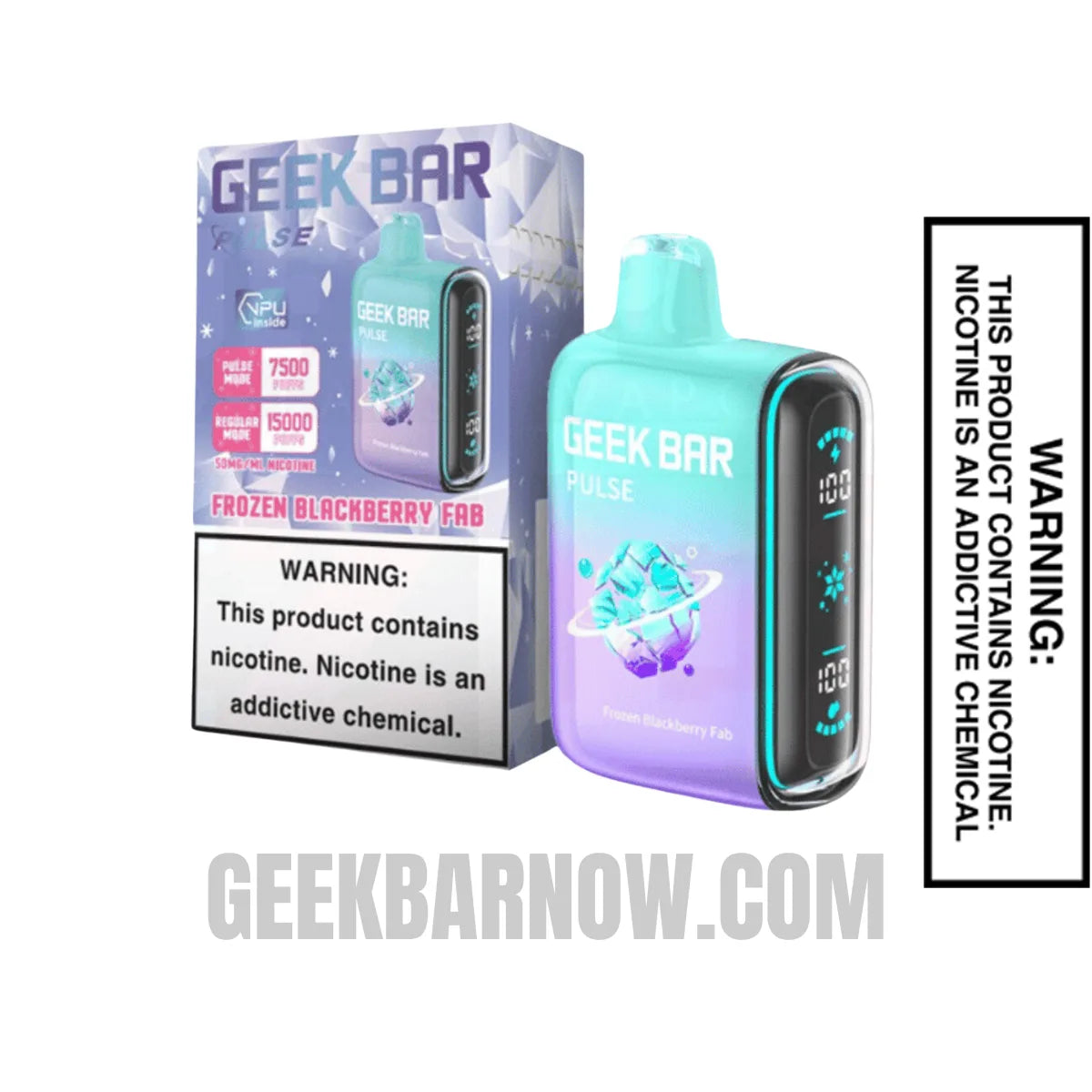 Blackberry Fab Geek Bar Pulse Frozen Edition Vape With Package Box Blackberry Fab Geek Bar Pulse Frozen Edition Vape With Package Box