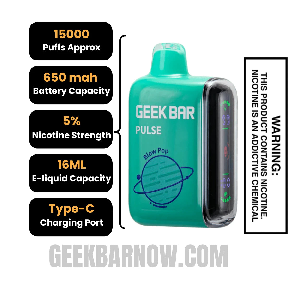 Blow Pop Geek Bar Pulse Vape Specifications Blow Pop Geek Bar Pulse Vape Specifications