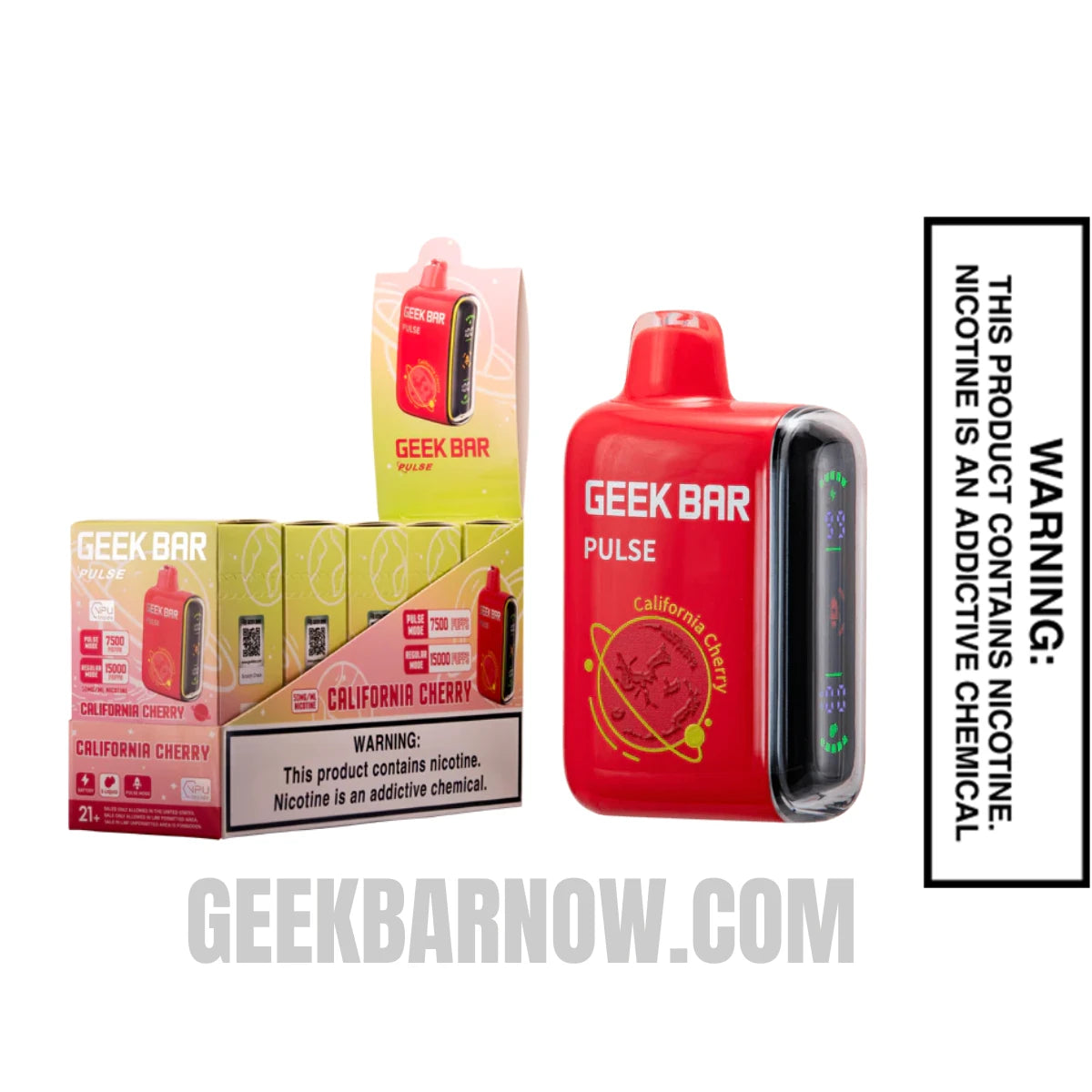 California Cherry Geek Bar Pulse Vape With Bundle Pack California Cherry Geek Bar Pulse Vape With Bundle Pack