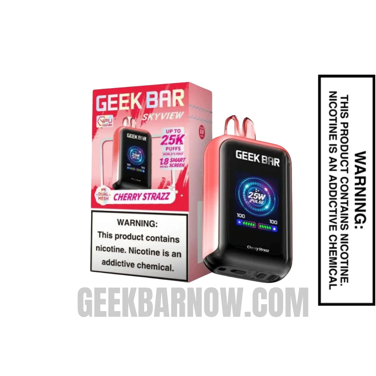 Cherry Strazz Geek Bar Skyview Vape With Package Box Cherry Strazz Geek Bar Skyview Vape With Package Box