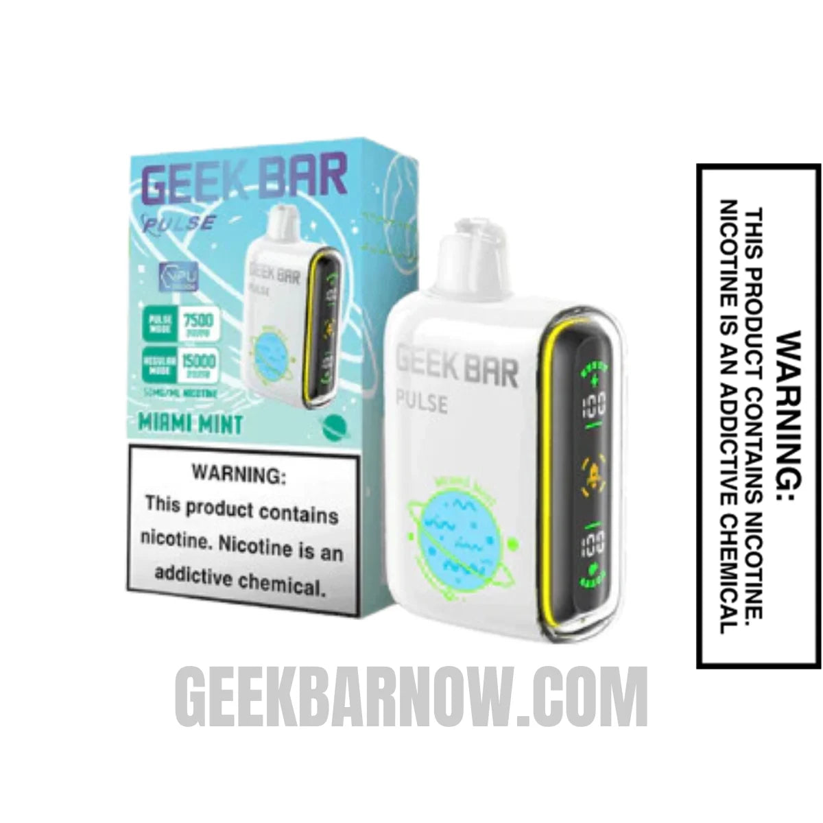 Cool Mint Geek Bar Pulse Vape With Package Box Cool Mint Geek Bar Pulse Vape With Package Box