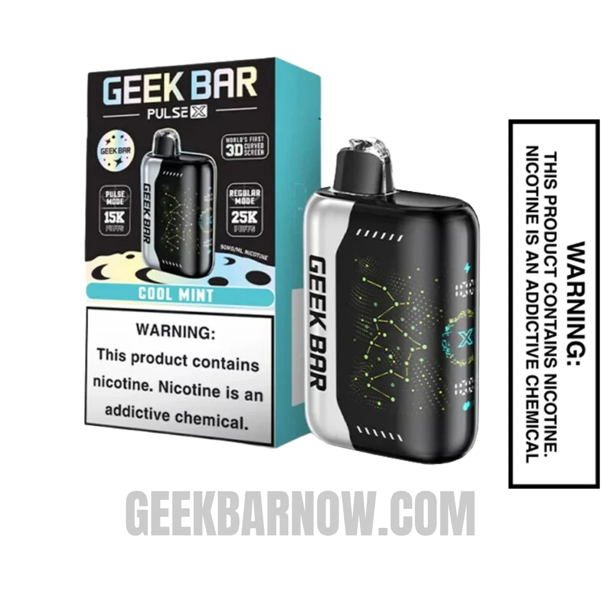 Cool Mint Geek Bar Pulse X Vape With Package Box Cool Mint Geek Bar Pulse X Vape With Package Box