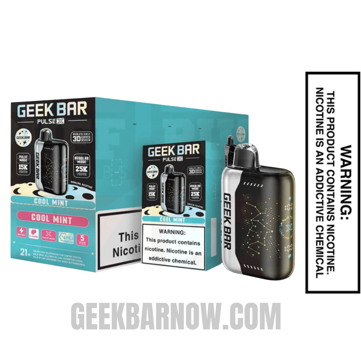 Cool Mint Geek Bar Pulse X Vape With Bundle Pack Cool Mint Geek Bar Pulse X Vape With Bundle Pack