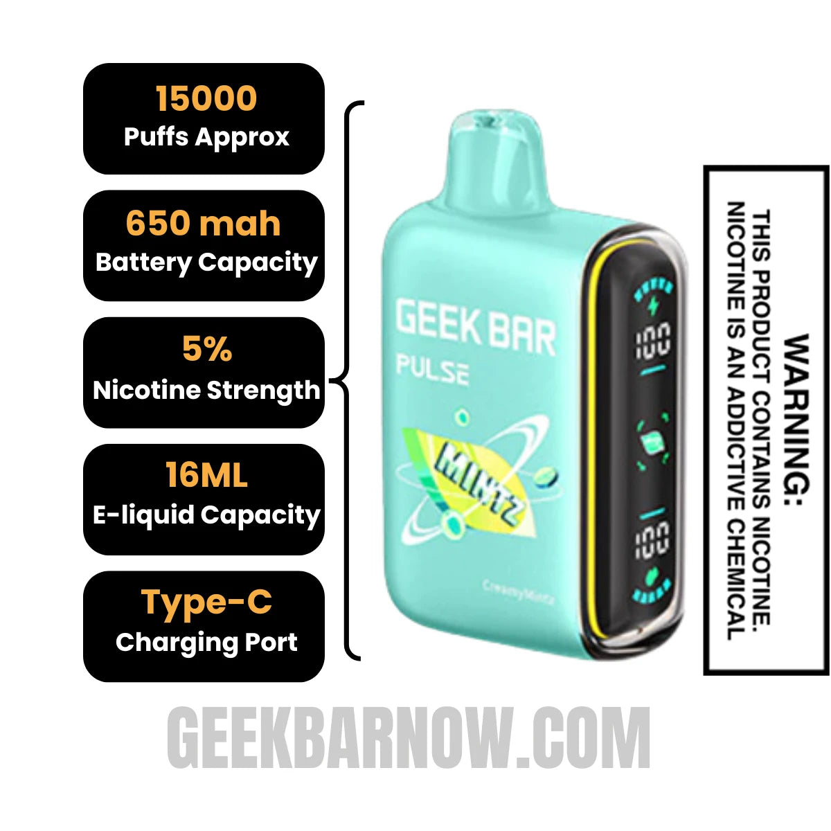 Creamymintz Geek Bar Pulse Vape Specifications Creamymintz Geek Bar Pulse Vape Specifications