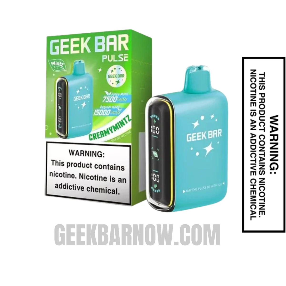 Creamymintz Geek Bar Pulse Vape With Package Box Creamymintz Geek Bar Pulse Vape With Package Box