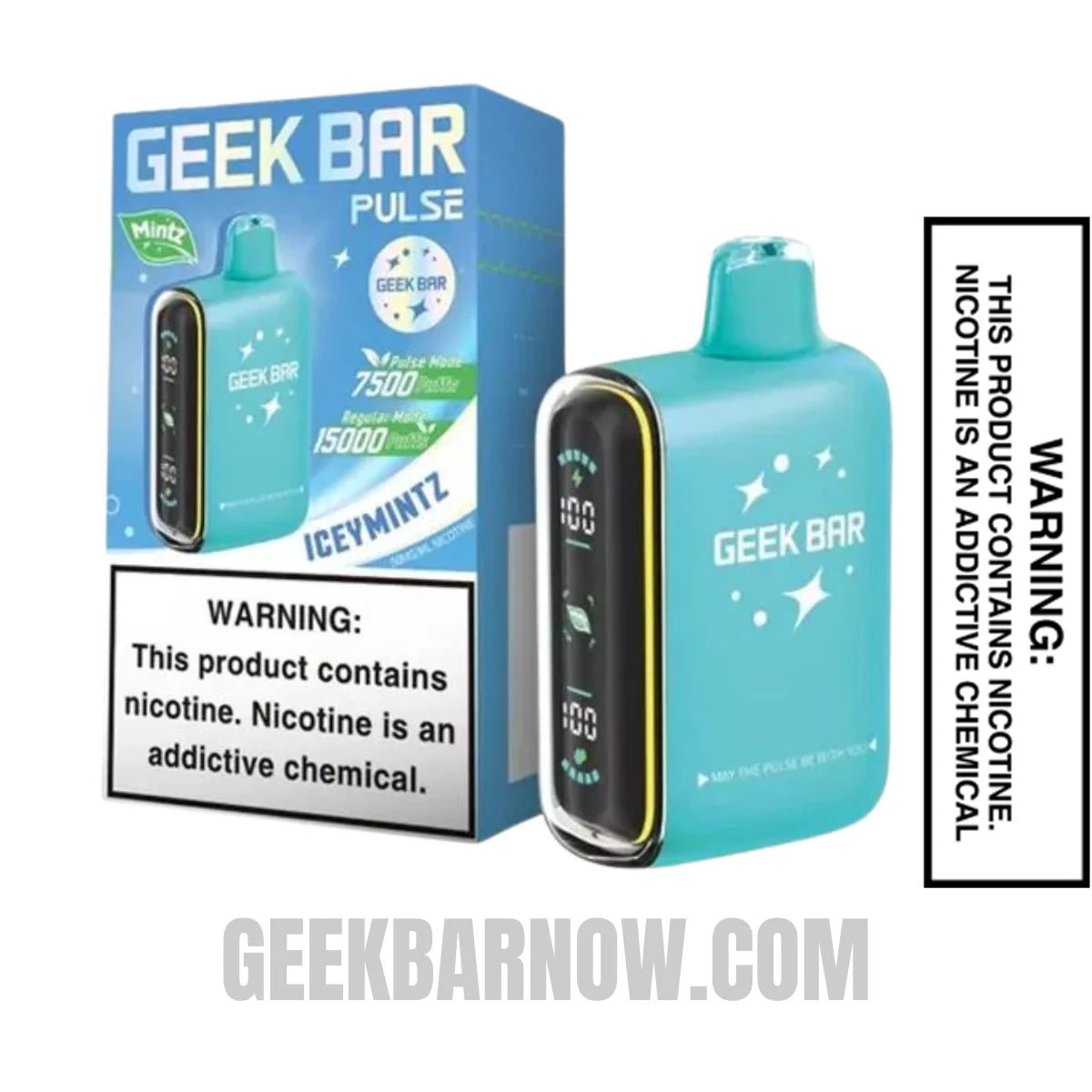 Icey Mintz Geek Bar Pulse Vape With Package Box Icey Mintz Geek Bar Pulse Vape With Package Box
