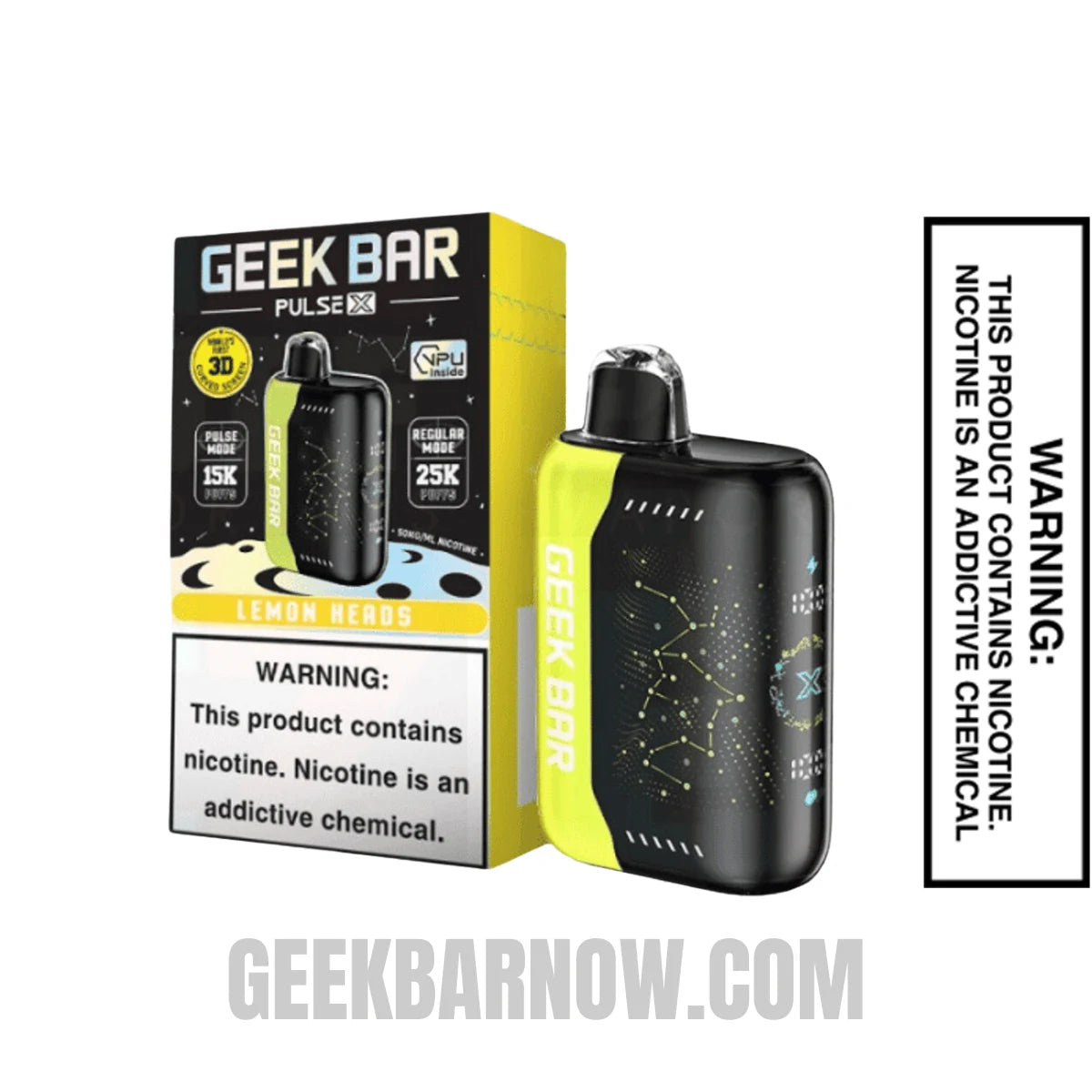 Lemon Heads Geek Bar Pulse X Vape With Package Box Lemon Heads Geek Bar Pulse X Vape With Package Box