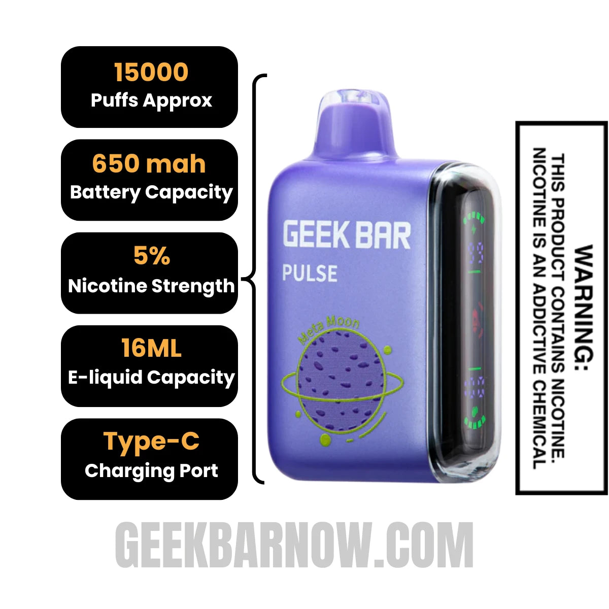 Meta Moon Geek Bar Pulse Vape Specification Meta Moon Geek Bar Pulse Vape Specification