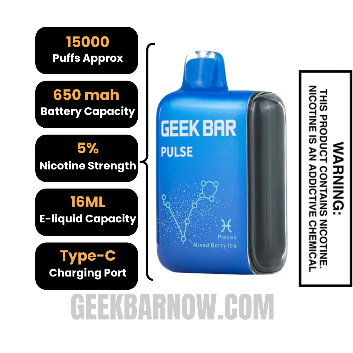 Mixed Berry Ice Geek Bar Pulse Vape Mixed Berry Ice Geek Bar Pulse Vape