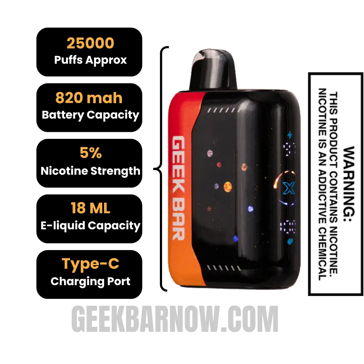 Orange Dragon Geek Bar Pulse X Vape Specifications Orange Dragon Geek Bar Pulse X Vape Specifications