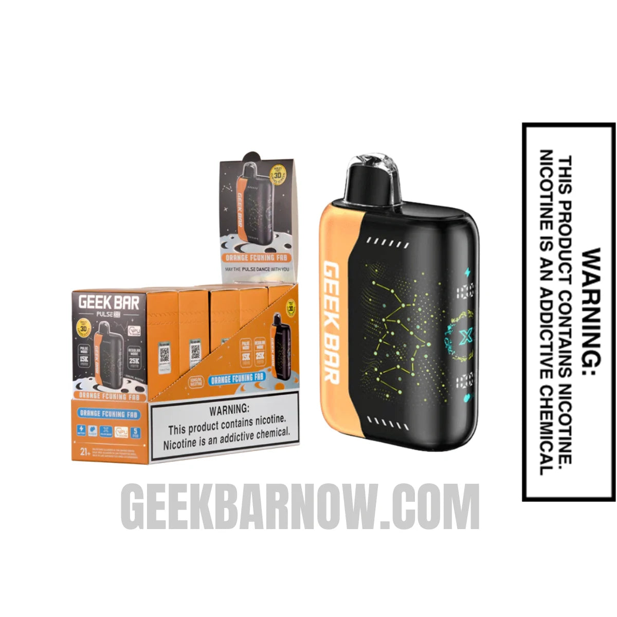 Orange Fcuking Fab Geek Bar Pulse X Vape With Bundle Pack Orange Fcuking Fab Geek Bar Pulse X Vape With Bundle Pack