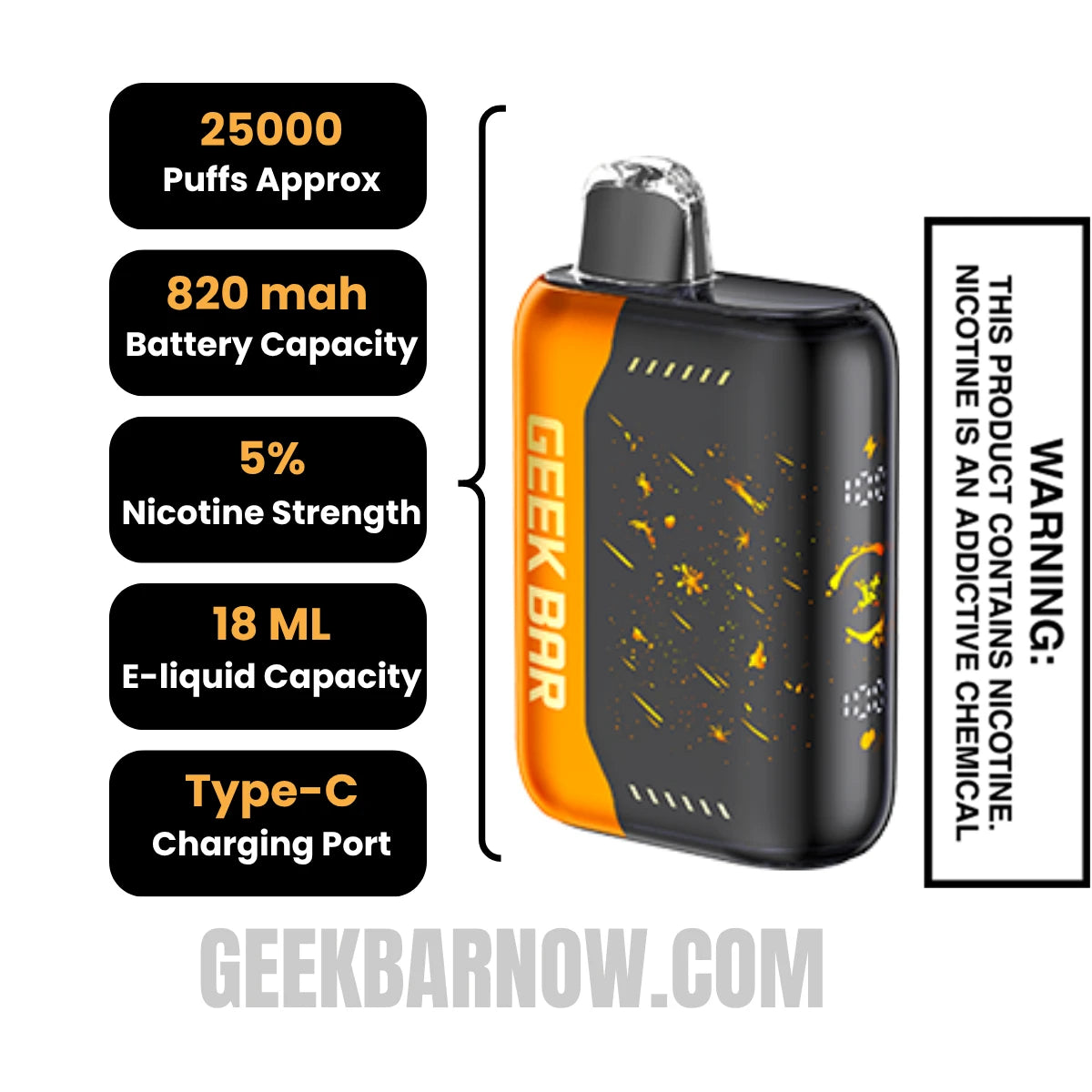 Orange Jam Geek Bar Pulse X Jam Edition Vape Specifications Orange Jam Geek Bar Pulse X Jam Edition Vape Specifications