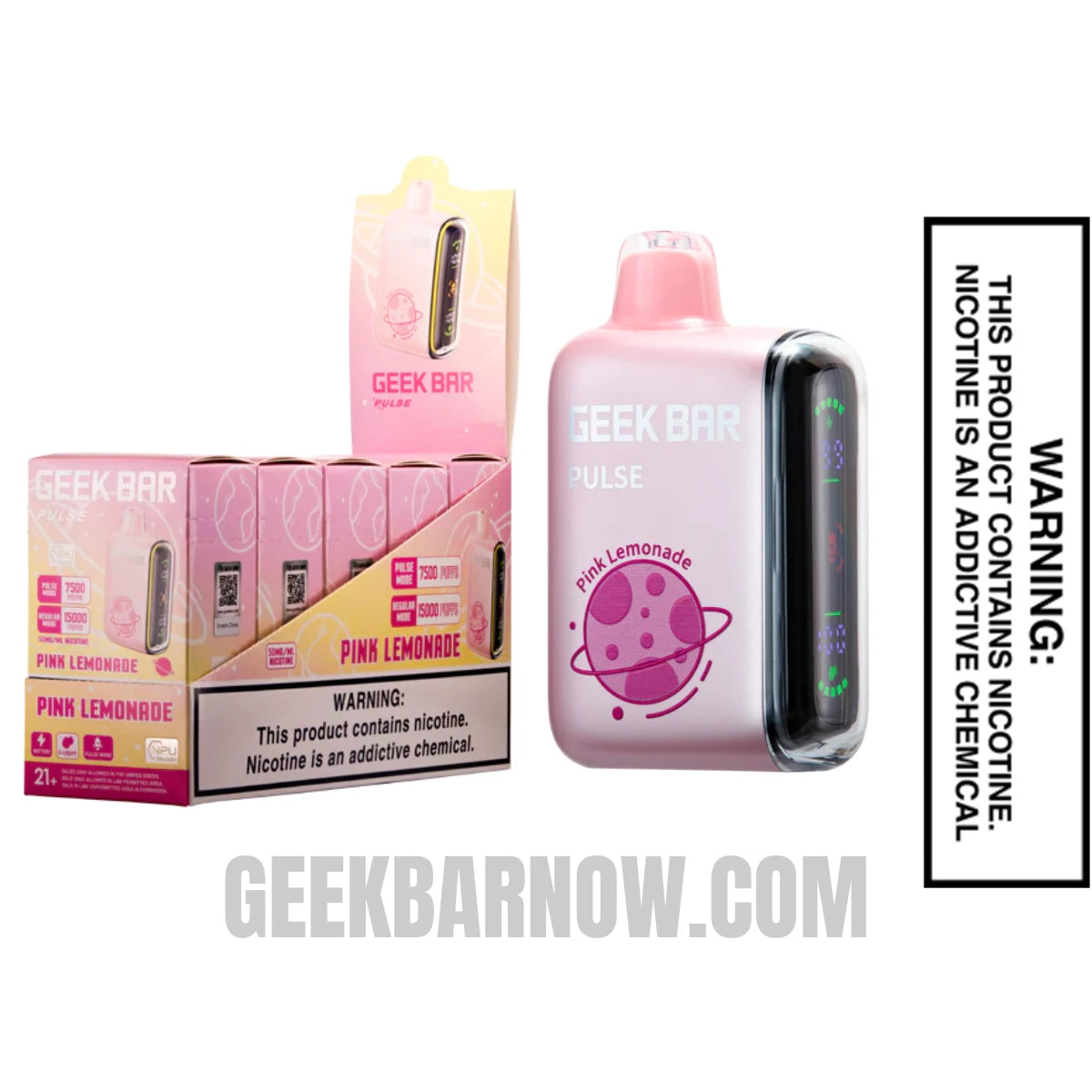 Pink Lemonade Geek Bar Pulse Vape with Bundle Box Pink Lemonade Geek Bar Pulse Vape with Bundle Box
