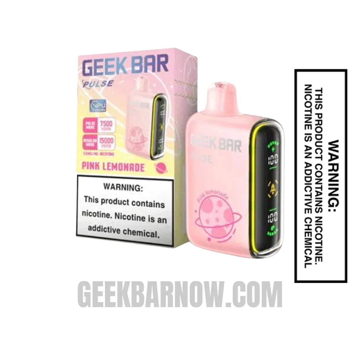 Pink Lemonade Geek Bar Pulse Vape With Package Box Pink Lemonade Geek Bar Pulse Vape With Package Box