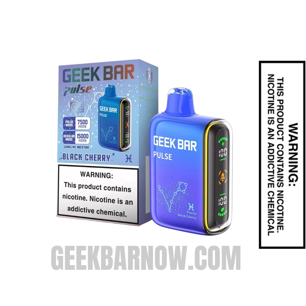 Pisces Black Cherry Geek Bar Pulse Vape With Package Box Pisces Black Cherry Geek Bar Pulse Vape With Package Box