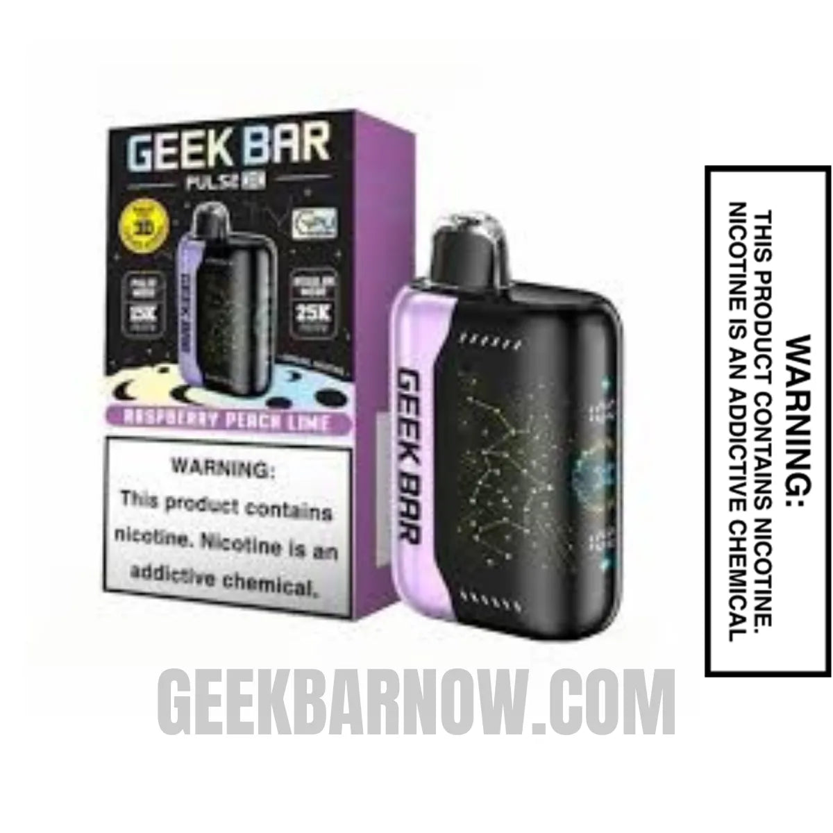 Raspberry Peach Lime Geek Bar Pulse X Vape With Package Box Raspberry Peach Lime Geek Bar Pulse X Vape With Package Box