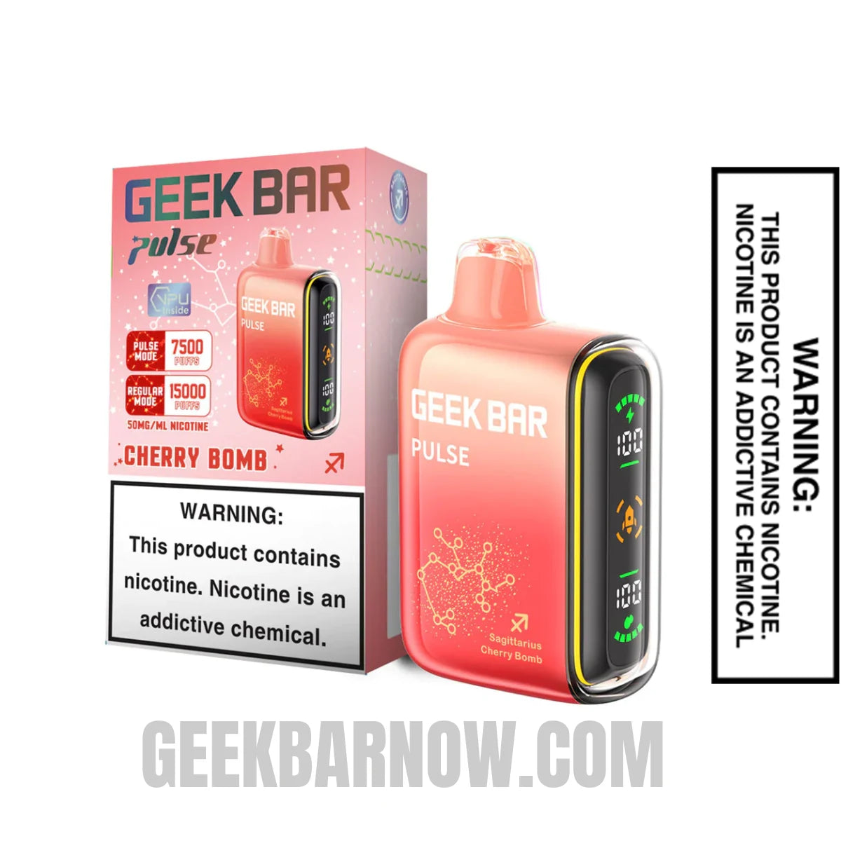 Sagittarius Cherry Bomb Geek Bar Pulse Vape With Package Box Sagittarius Cherry Bomb Geek Bar Pulse Vape With Package Box