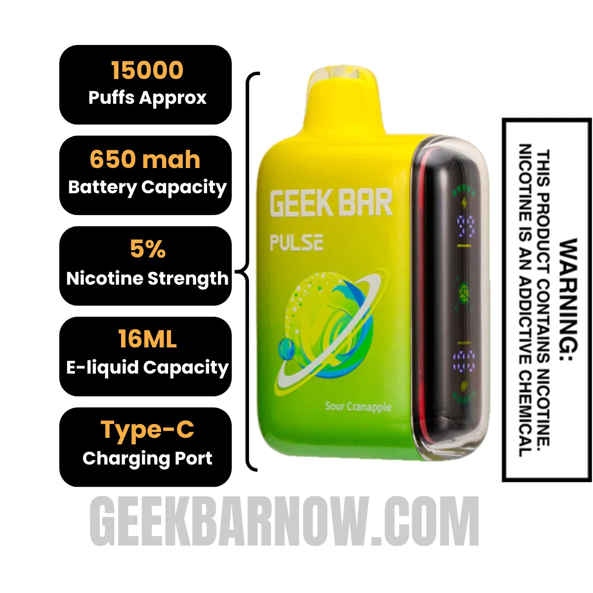 Sour Cranapple Geek Bar Pulse Vape Specifications Sour Cranapple Geek Bar Pulse Vape Specifications