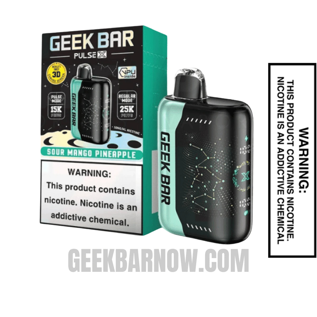 Sour Mango Pineapple Geek Bar Pulse X Vape With Package Box Sour Mango Pineapple Geek Bar Pulse X Vape With Package Box
