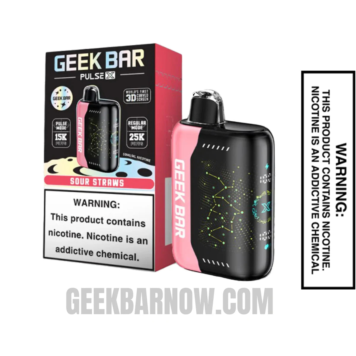 Sour Straws Geek Bar Pulse X Vape With Package Box Sour Straws Geek Bar Pulse X Vape With Package Box