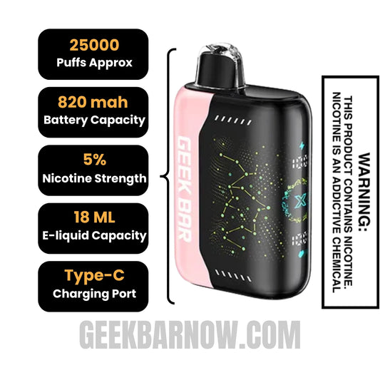 Strawberry B-Pop Geek Bar Pulse X Vape Specifications Strawberry B-Pop Geek Bar Pulse X Vape Specifications