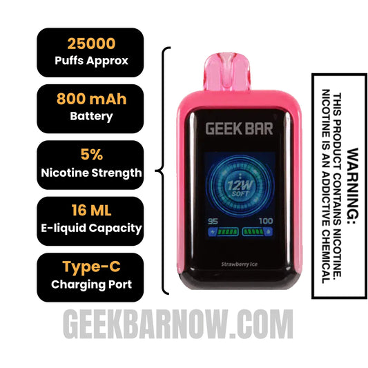 Strawberry Ice Geek Bar Skyview Vape Specifications Strawberry Ice Geek Bar Skyview Vape Specifications
