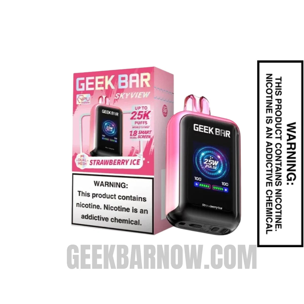 Strawberry Ice Geek Bar Skyview Vape With Package Box Strawberry Ice Geek Bar Skyview Vape With Package Box