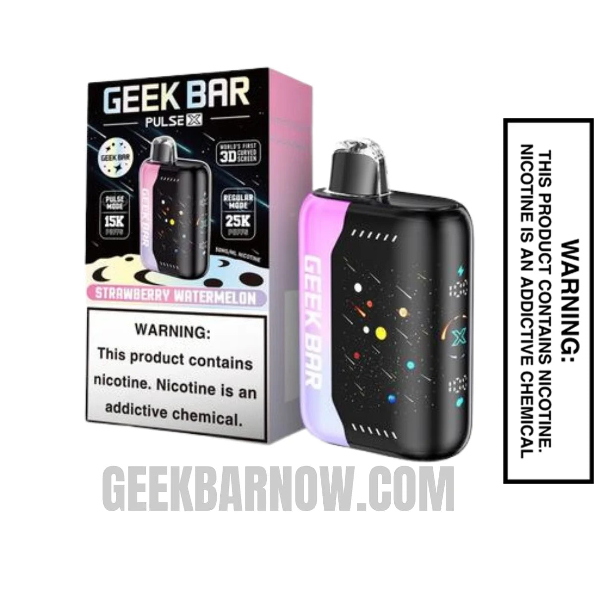 Strawberry Watermelon Geek Bar Pulse X Vape With Package Box Strawberry Watermelon Geek Bar Pulse X Vape With Package Box