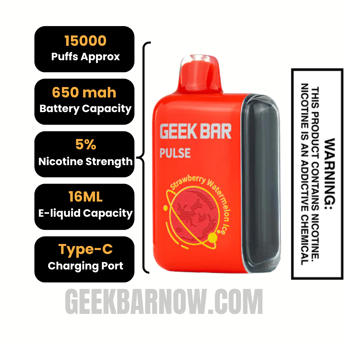 Strawberry Watermelon Ice Geek Bar Pulse Vape Strawberry Watermelon Ice Geek Bar Pulse Vape