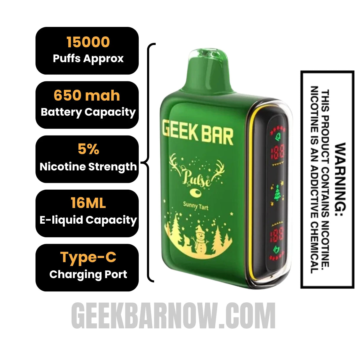 Sunny Tart Geek Bar Pulse Vape Specification Sunny Tart Geek Bar Pulse Vape Specification