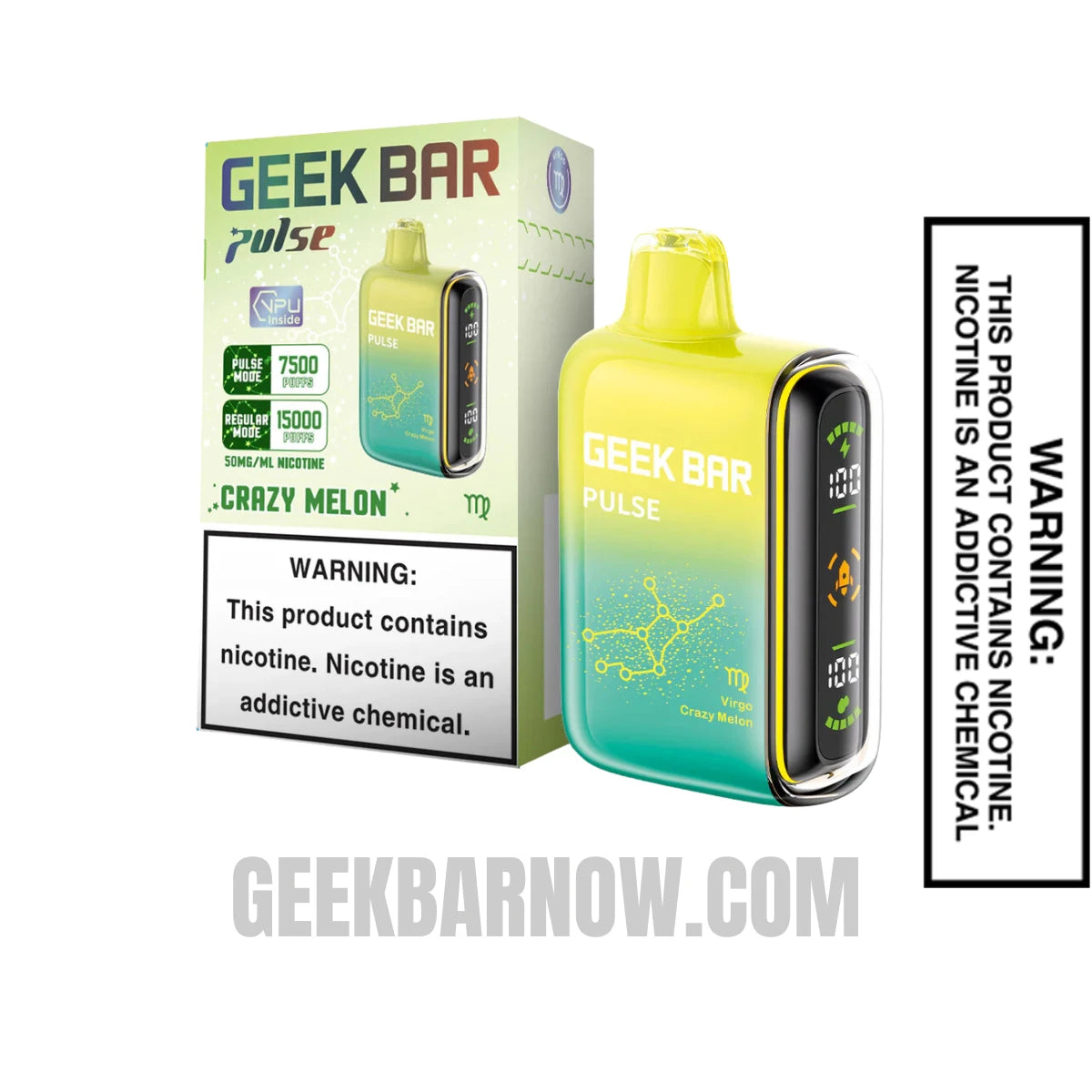 Virgo Crazy Melon Geek Bar Pulse Vape With Package Box Virgo Crazy Melon Geek Bar Pulse Vape With Package Box