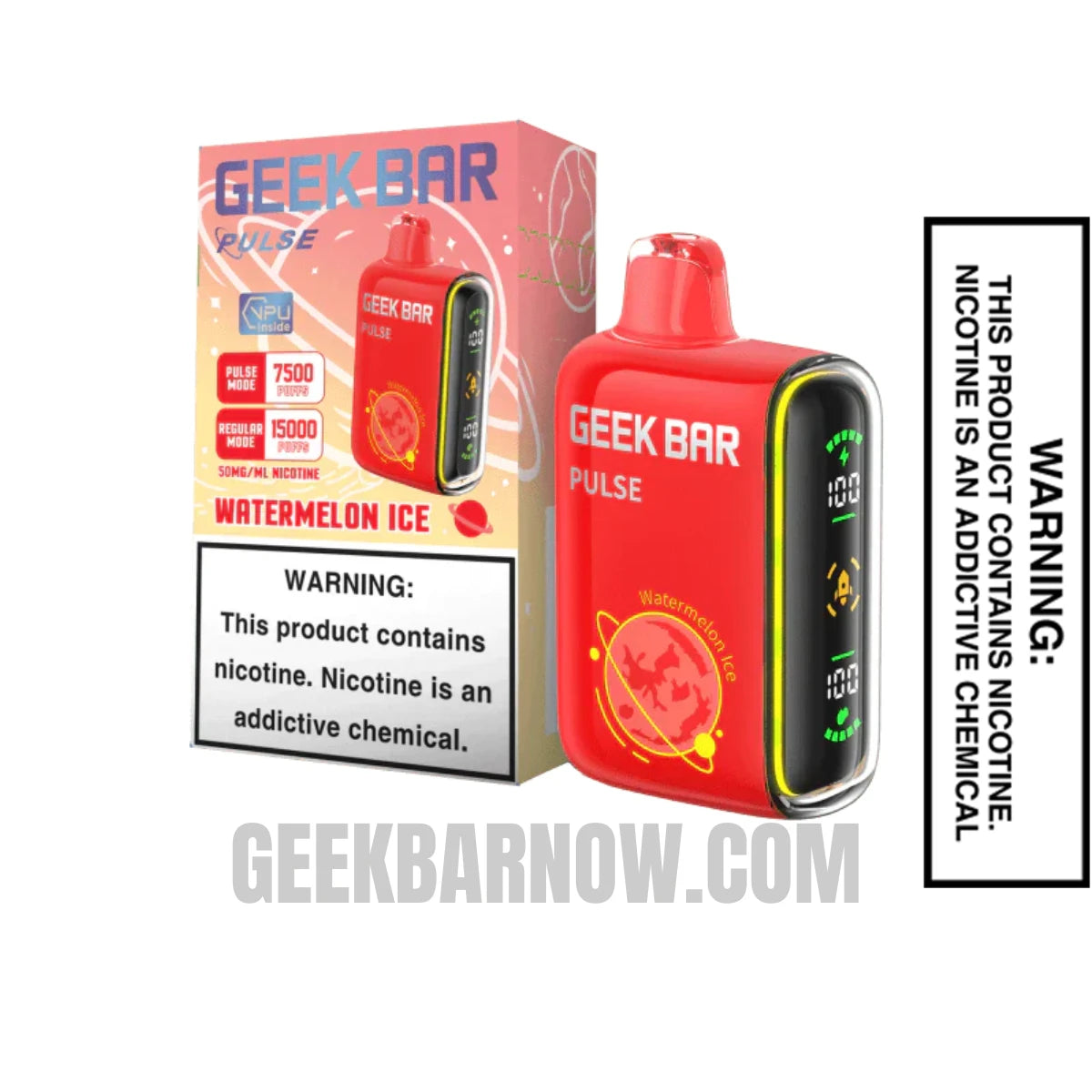 Watermelon Ice Geek Bar Pulse Vape With Package Box Watermelon Ice Geek Bar Pulse Vape With Package Box