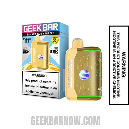 Banana Taffy Freeze Geek Bar Pulse X2 Disposable Vape with Package Box