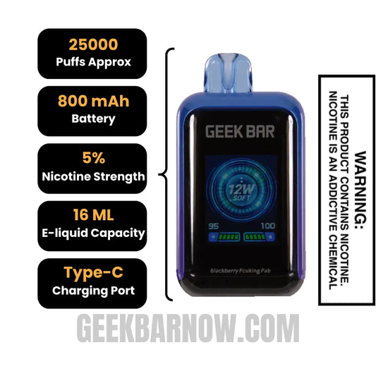 Blackberry Fcuking Fab Geek Bar Skyview Vape Specifications