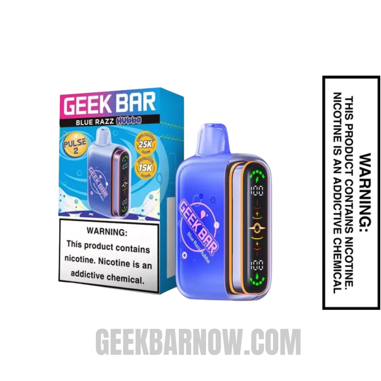 Blue Razz Geek Bar Pulse 2 Hubba Edition Disposable Vapen with Package Box