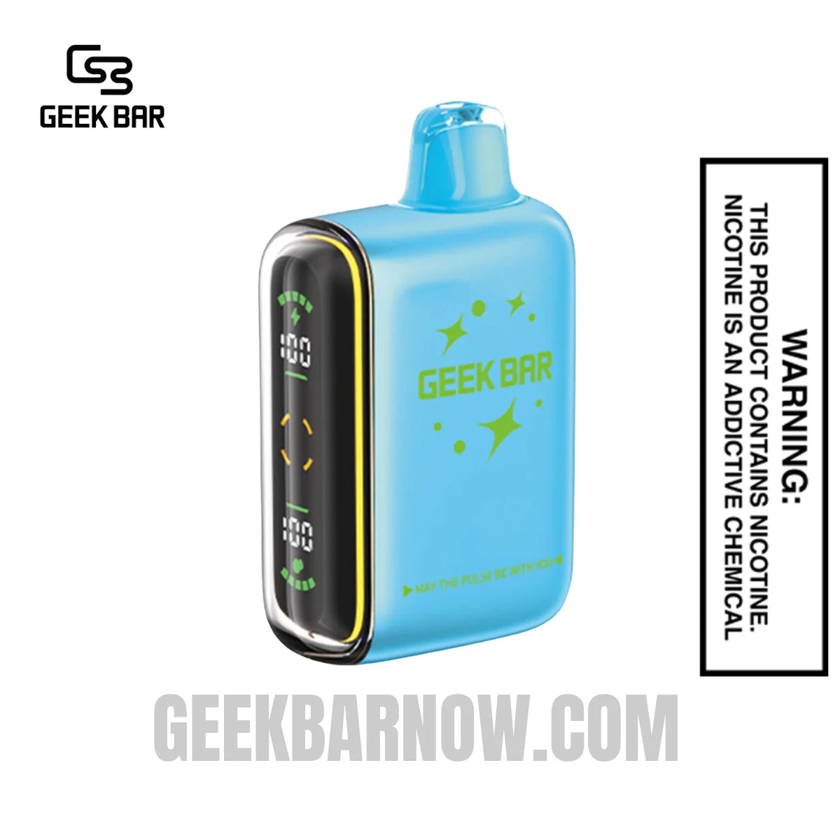 Blue Razz Ice Geek Bar Pulse Zero Nicotine Vape