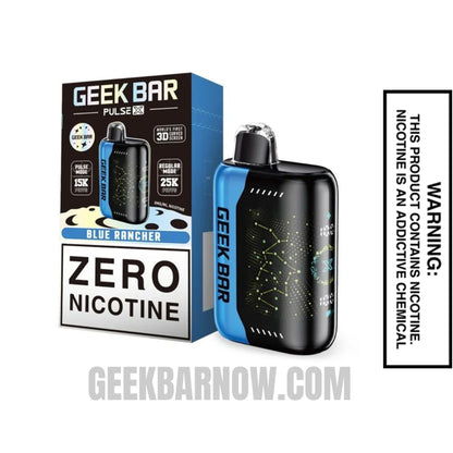 Blue Rancher Geek Bar Pulse X Zero Nicotine Vape With Package Box