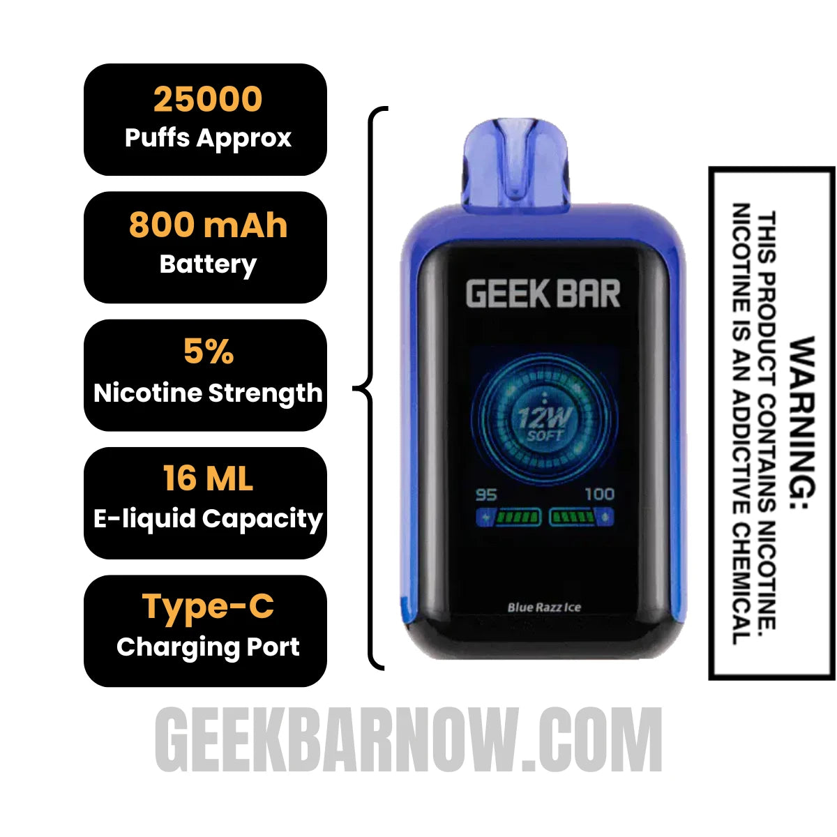 Blue Razz Ice Geek Bar X Geek Bar Pulse X Platinum Edition 25K Blue Razz Ice Blue Razz Ice Geek Bar X Geek Bar Pulse X Platinum Edition 25K Blue Razz Ice