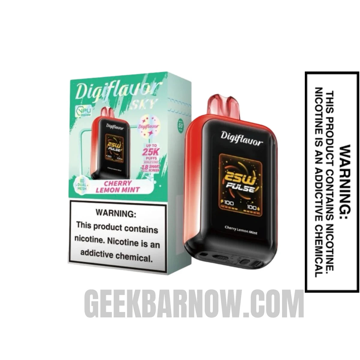 Cherry Lemon Mint Digiflavor SKY Disposable Vape With Package Box