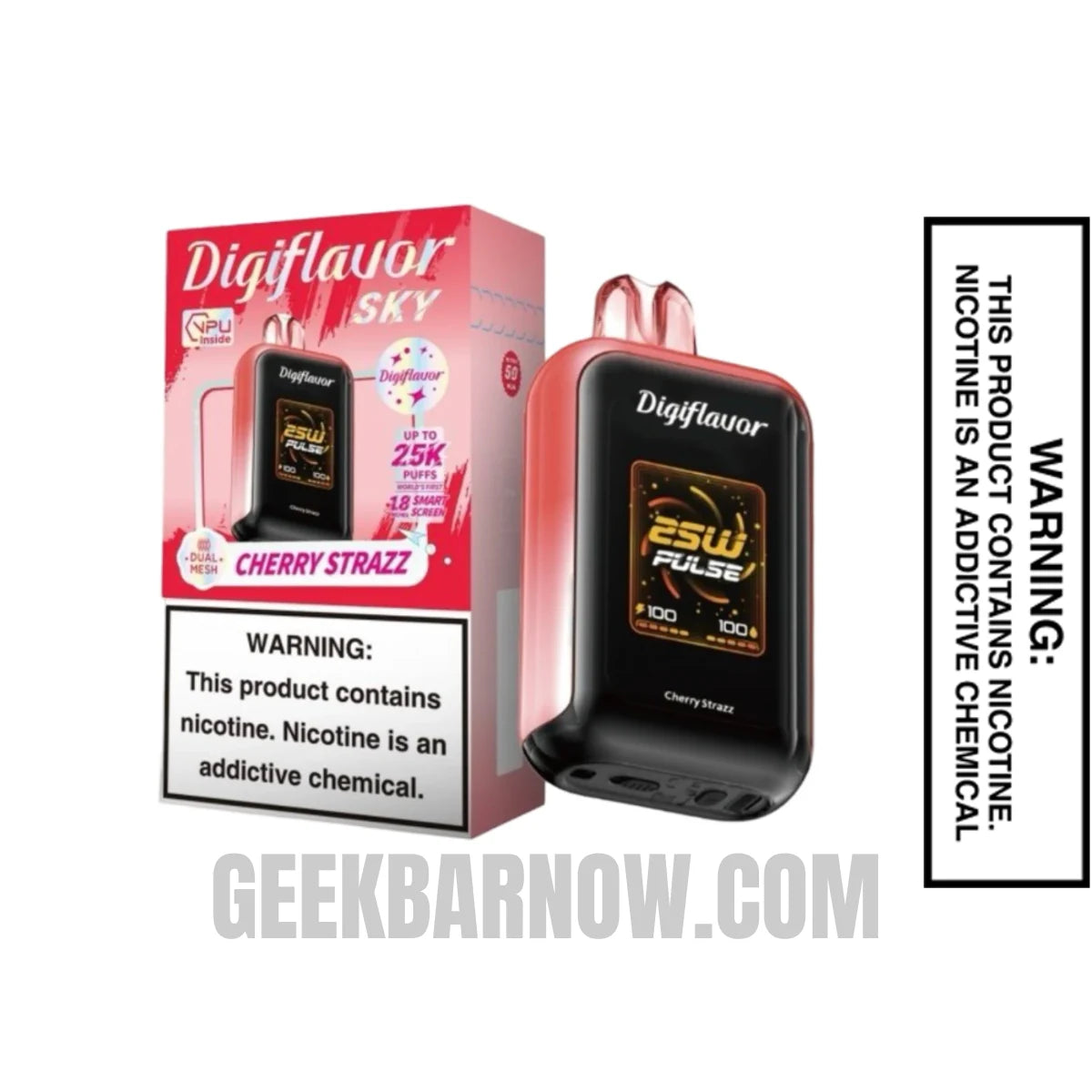 Cherry Strazz Digiflavor SKY Disposable Vape With Package Box