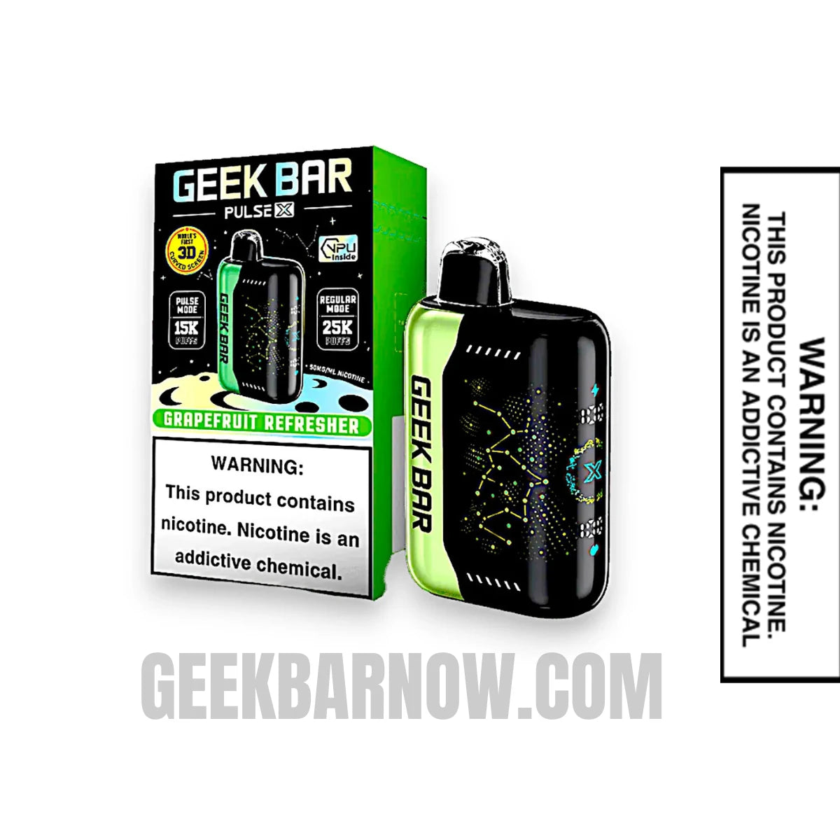 Grapefruit Refresher Geek Bar Pulse X Vape With Package Box