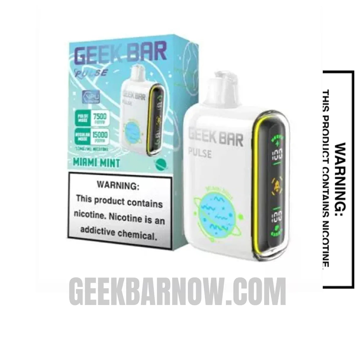 Miami Mint Geek Bar Pulse Vape With Package Box