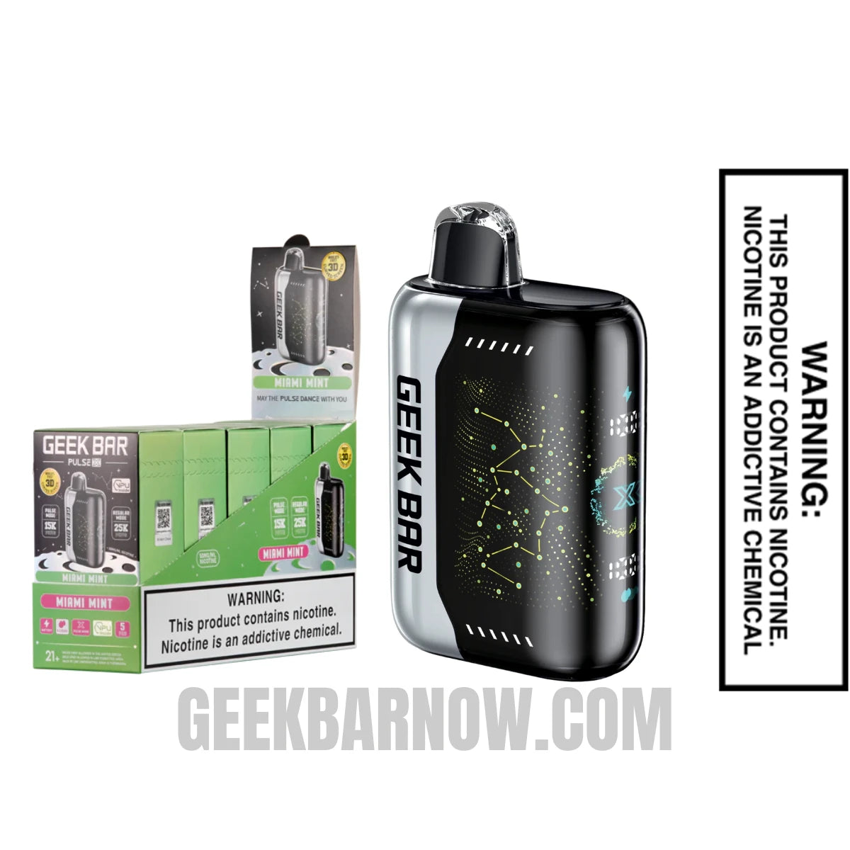 Miami Mint Geek Bar Pulse X Vape With Bundle Pack