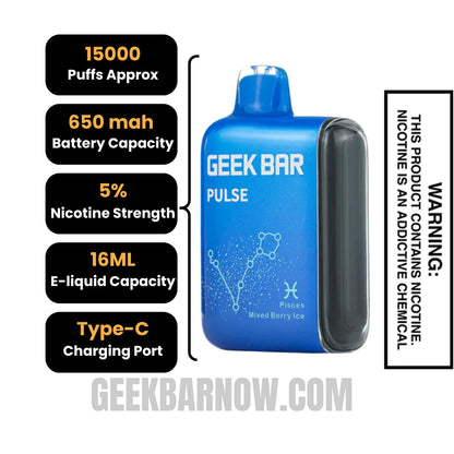 Mixed Berry Ice Geek Bar Pulse Vape