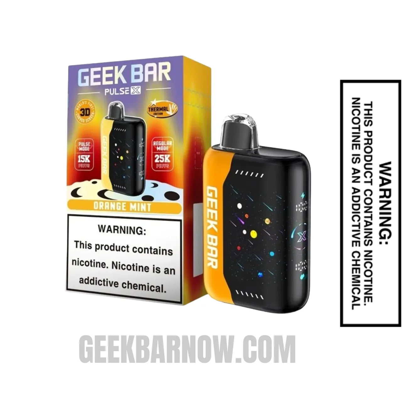 OrangeMintGeekBarPulseXDisposableVapeWithPackageBox