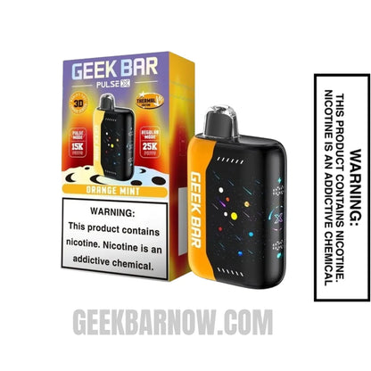 OrangeMintGeekBarPulseXDisposableVapeWithPackageBox
