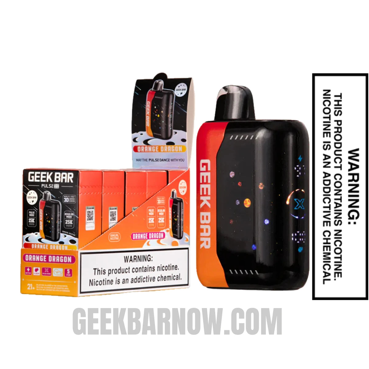 Orange Dragon Geek Bar Pulse X Vape with Bundle Pack