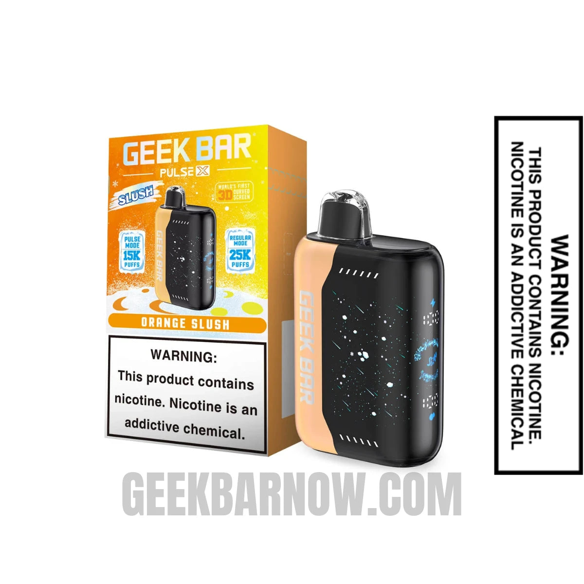 Orange Slush Geek Bar Pulse X Vape With Package Box 