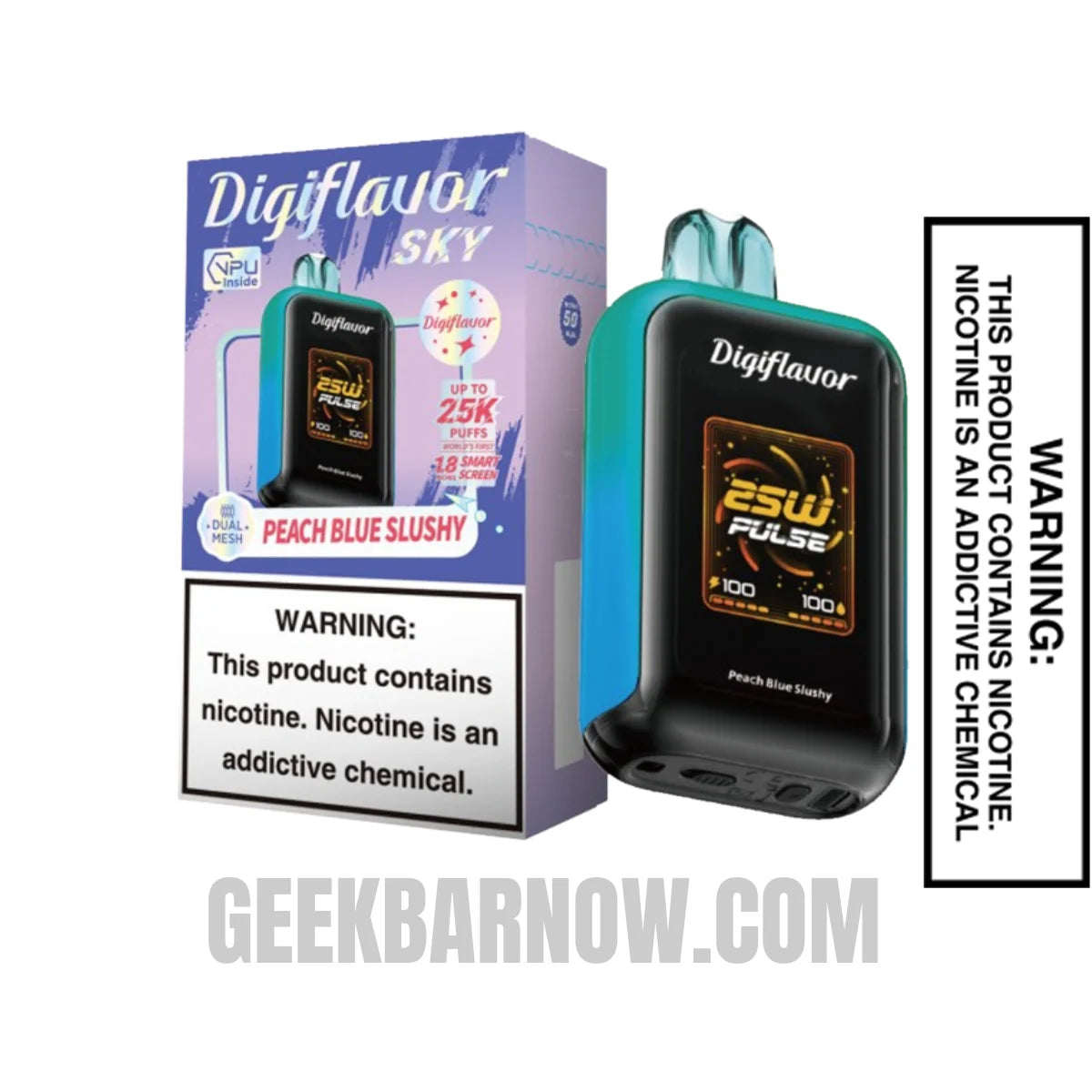 Peach Blue Slushy Digiflavor SKY Disposable Vape With Package Box