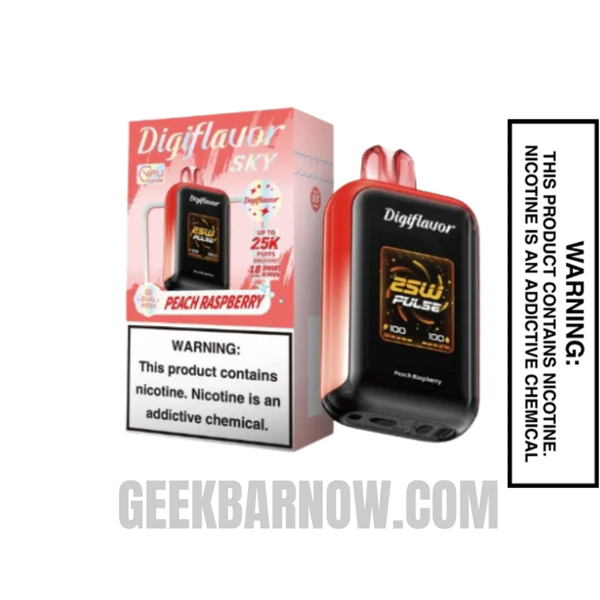Peach Raspberry Digiflavor SKY Disposable Vape With Package Box
